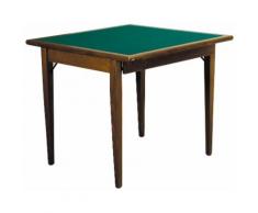 Tavolo Da Gioco Quadrato Pieghevole 90x90 Cm In Legno Panno Verde Del Fabbro Poker