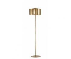 Lampada Da Terra Alluminio Vetro Oro Moderna Interno E27 Ambiente I-imagine-pt