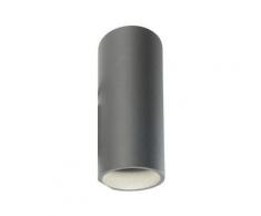 Applique Da Esterno A Led 2x6w A Tubo Sovil Sirio Grigio