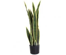 Pianta Artificiale Sanseveria Ø15x80 Cm Con Vaso Miozzi Verde