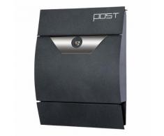 Cassetta Postale Da Parete 35x9,5x44,5 Cm In Acciaio Hmc Nera