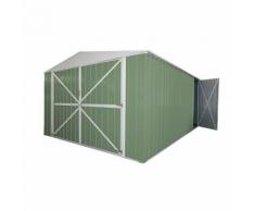 Casetta Box Da Giardino In Lamiera Verde Per Deposito Attrezzi 360x514x230cm Enaudi