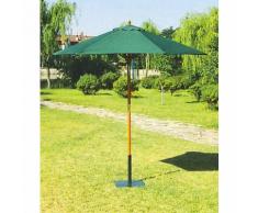 Ombrellone Da Giardino Rotondo Ø 2,5 M Struttura In Legno Bauer Verde