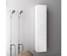 Mobile Da Bagno Sospeso In Melamina Antigraffio 160x32x35cm Tft Luna Bianco Lucido