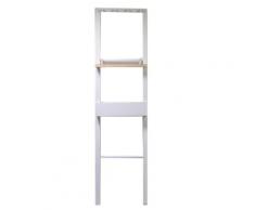 Appendiabiti In Legno 4 Posti Con Mesola 40x13h160cm Adami Stand Bianco