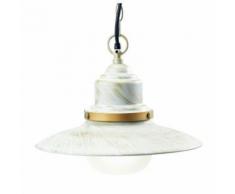 Lampada Sospesa Colore Bianco E Oro Per Esterno Linea Fisher Sovil