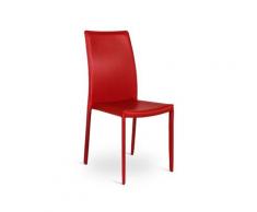 Sedia Metallo Pvc Kitty Rosso
