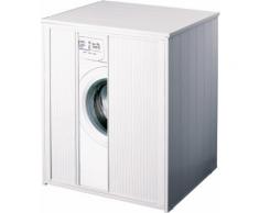 Coprilavatrice Da Esterno In Pvc 71x94x76,3 Cm Con Serranda Forlani Xxl Bianco