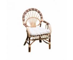 Poltrona Da Giardino In Rattan Con Cuscino 62x65h44/62/90cm Adami Sole