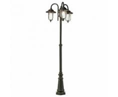 Lampada Palo Per Giardino Alto Tre Luci Color Ruggine Da Esterno Linea Porto Sovil