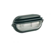 Lampada Applique Ovale Grande Colore Nero Per Esterno Linea Palpebra Sovil