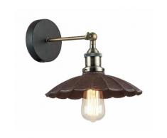 Applique Smerlettata Metallo Invecchiato Lampade Da Parete Rustiche Vintage E27 Ambiente I-grease-ap