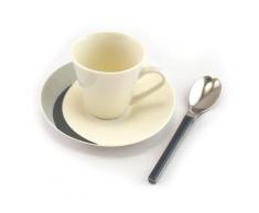 Set Caffè 3 Pezzi Tazzina + Sottotazza + Cucchiaino Eme Natura Stone Grigio