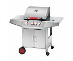 Barbecue A Gas 3 Bruciatori Con Ripiani New Top Inox Ferraboli
