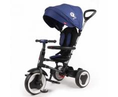 Triciclo Per Bambini Passeggino Pieghevole Qplay Rito 3 In 1 Happy Kids Blu