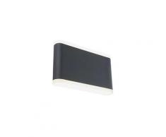 Applique Da Esterno A Led 24 Rettangolare Sovil Wave Grigio