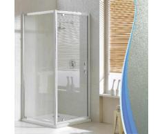 Box Doccia Angolare 90x90 Cm 1 Anta Battente In Cristallo Opaco 6mm H198 Fosterberg Aalborg Duo