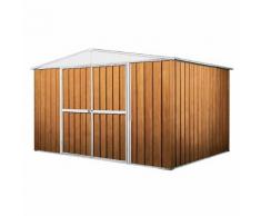 Casetta Box Da Giardino In Lamiera Legno Per Deposito Attrezzi 360x345x212cm Enaudi