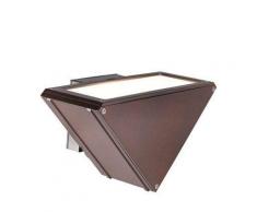 Lampada Applique Verticale Colore Corten Per Esterno Linea Three Livos
