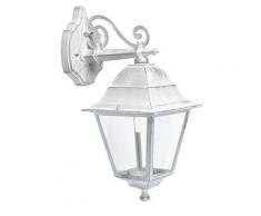 Lampada Applique Media In Basso Colore Bianco E Argento Per Esterno Linea Old Sovil