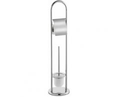 Piantana Porta Scopino E Porta Rotolo Altezza 81,70cm