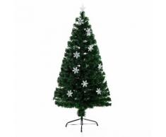 Albero Di Natale Artificiale 150 Cm 20 Luci Led A Forma Di Cristallo Di Neve Benzoni