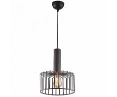 Lampadario Sospensione Bronzo Paralume Gabbia Metallo Rustico E27 Ambiente I-dayton-s25 Bro