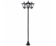 Lampione Da Giardino Led A Energia Solare Nero 182.5 Cm Miozzi