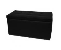 Baule Cassapanca Pouf Contenitore In Ecopelle Avalli Silvia Nero