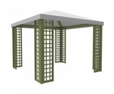 Gazebo Da Giardino In Legno 3x3m Con Copertura In Pvc Taini Leon Pocket