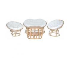 Set Da Giardino Divano Poltrone E Tavolino In Canna Manao Morel Papasan