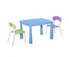 Set Tavolino Con 2 Sedie Per Bambini In Polipropilene Multicolor