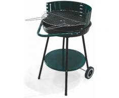 Barbecue A Carbone Carbonella Tondo Ø50 Cm Con Ruote Soriani Sun-day Verde