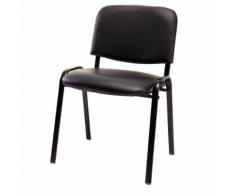 Sedia Poltrona Attesa Da Ufficio In Eco Pelle Bozzini Nero