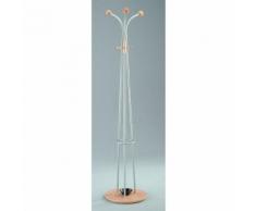 Appendiabiti In Acciaio E Legno Fumer Aron Silver/faggio