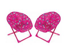Set 2 Sedie Da Giardino Pieghevoli Per Bambini In Ferro Soriani Moonchair Glamour