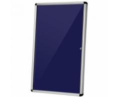 Bacheca Porta Avvisi 90x60x4,5 Cm Con Serratura In Alluminio Vins Blu