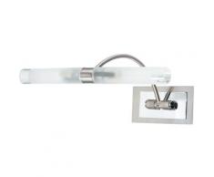 Applique Sopra Specchio Metallo Cromato Diffusori Vetro Bagno G9 Intec Spot-q1