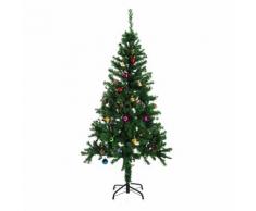 Albero Di Natale Artificiale 180 Cm Palline E Decorazioni In Pvc Ferro Benzoni