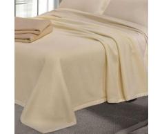 Coperta Pura Lana Cashmere Matrimoniale 290gr Velotti Tasman Panna
