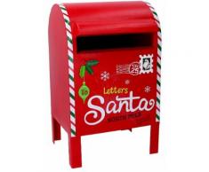 Buca Delle Lettere Di Babbo Natale 20,5x18,5x33,5 Cm In Metallo Adami Rossa