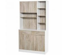 Mobile Da Cucina Credenza Con Ante Cassetti E Vani Apeti 100x39x180 Cm Hmc