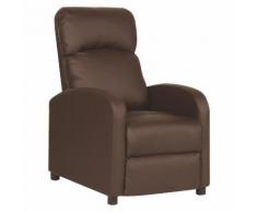 Poltrona Relax Reclinabile Manuale In Ecopelle Pk Life Lory Testa Di Moro