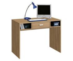 Scrivania Da Ufficio 1 Cassetto 2 Vani 104x52x76 Cm In Legno Noce