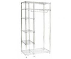 Stender Appendiabiti In Acciaio Cromato 90x45x180cm Tosini D1634518cr