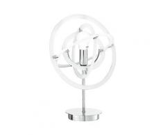 Abat Jour Atomo Acrilico Bianco Acciaio Moderna E14 Ambiente I-atom/l1