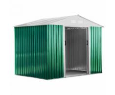Casetta Box Da Giardino In Lamiera 261x181x198 Cm Basic L Verde