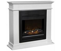 Camino Elettrico Da Pavimento Effetto Fiamma 1800w Ruby Fires Elda Lucius Bianco Crema