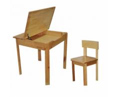 Set Tavolino Con Portaoggetti E Sedia In Legno Yellowstone Per Bambini