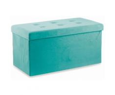 Baule Cassapanca Pouf Contenitore In Velluto Soriani Verde Tiffany